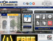 Tablet Screenshot of boltonjames.com